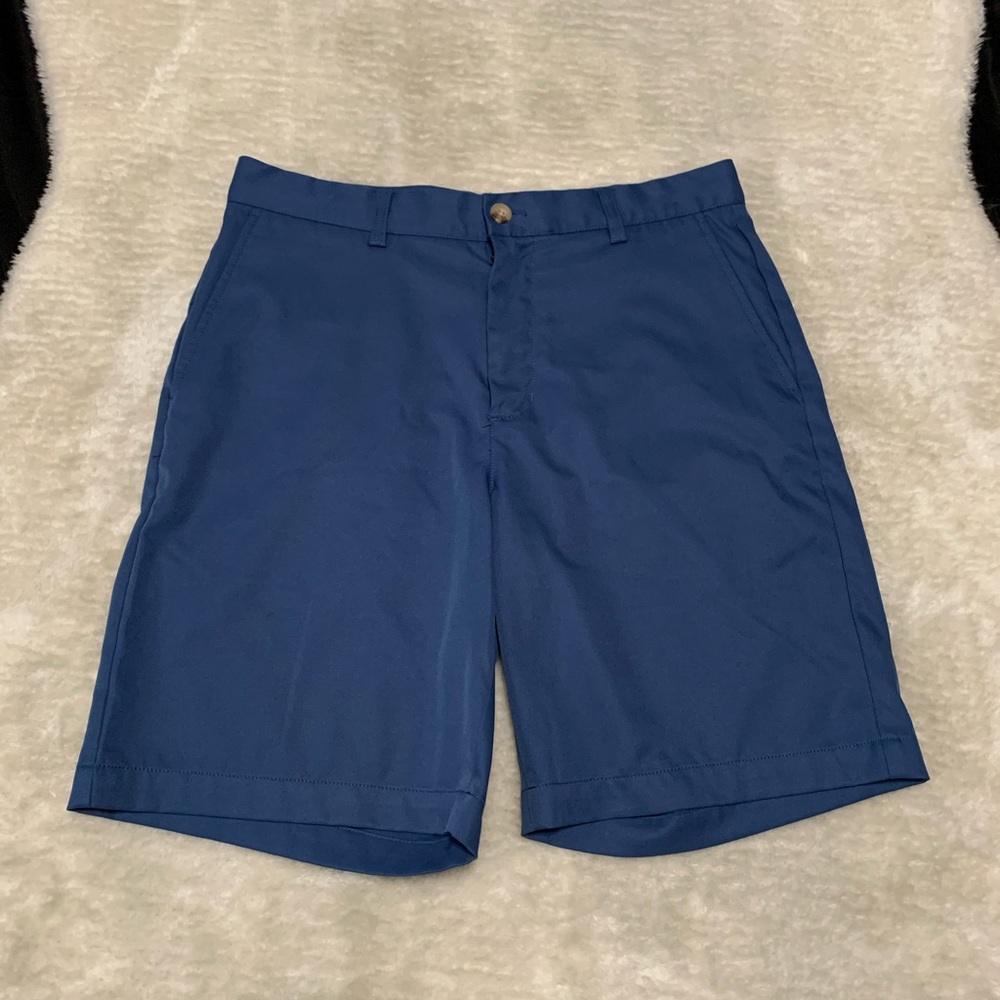 Vineyard Vines Link Shorts Mens Size 32 Blue 8.5 inch inseam Golf Chino